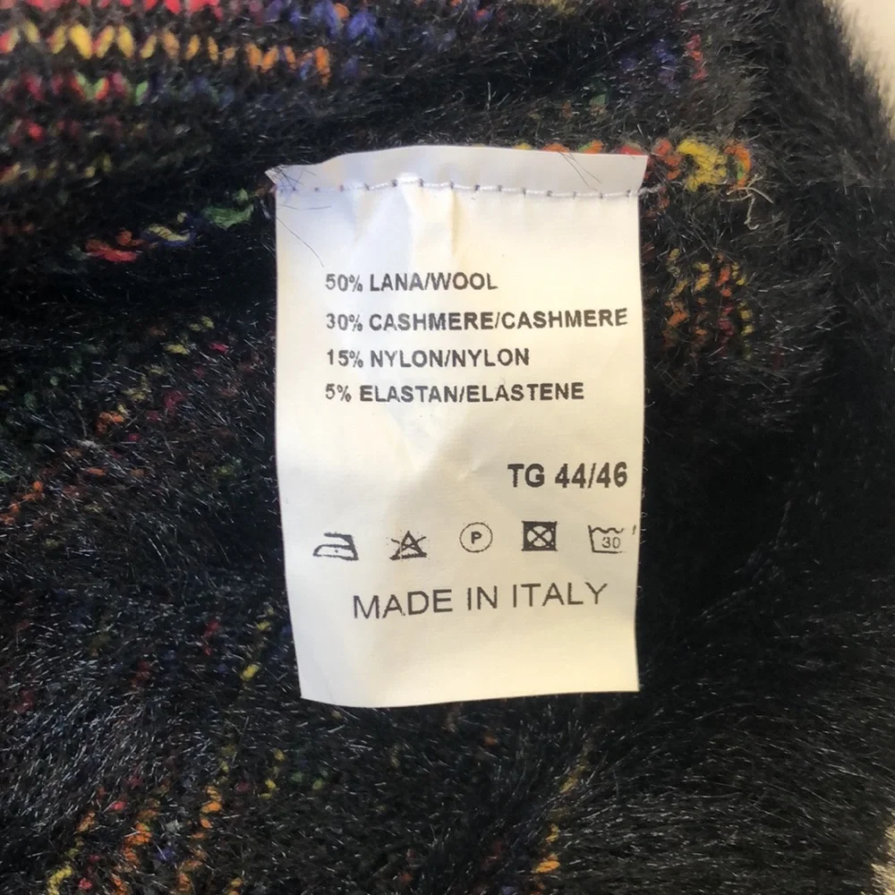 Black V-neck jumper Made in Italy - Picture 5 of 6